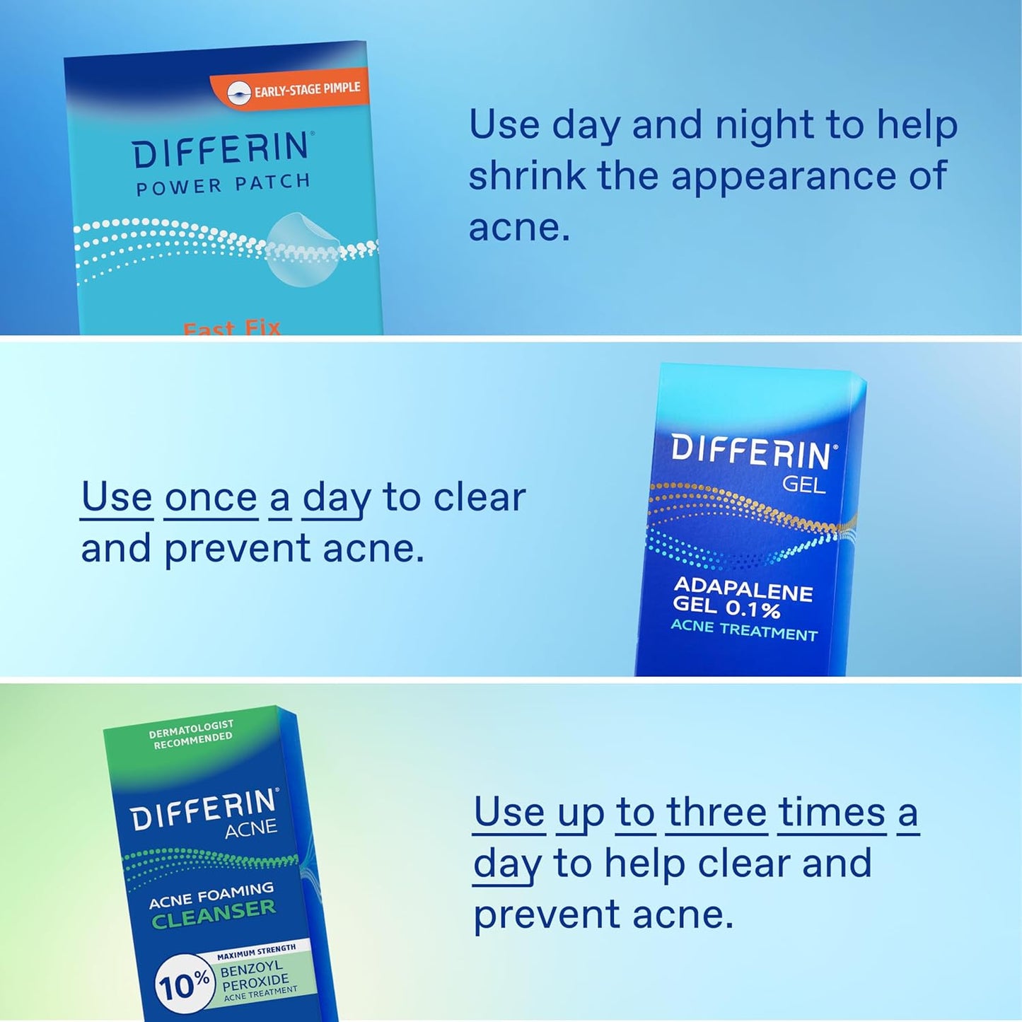 Differin Acne Patches – Daytime Focus Helper, Invisible Wear Under Makeup for Work