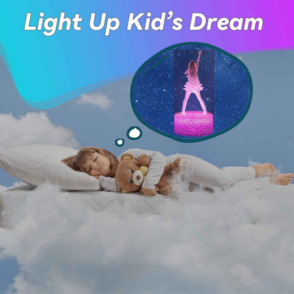 Pop Star Acrylic Night Light – Personalized Birthday Gift for Girls, 16 Color Remote Control Lamp