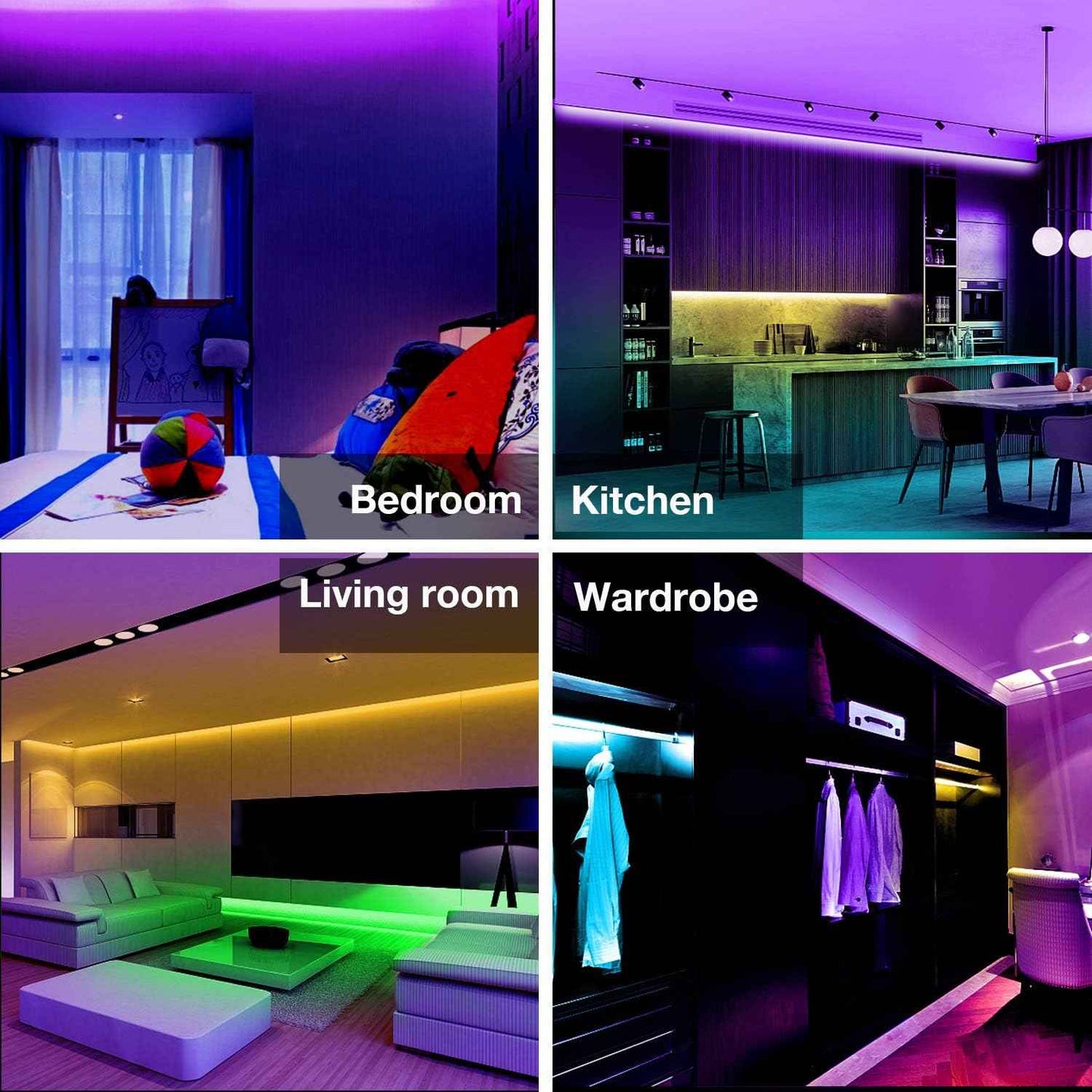 DAYBETTER LED Strip Lights for Kids Bedroom, 24V Cool to Touch RGB Strip Safe Around Children and Pets