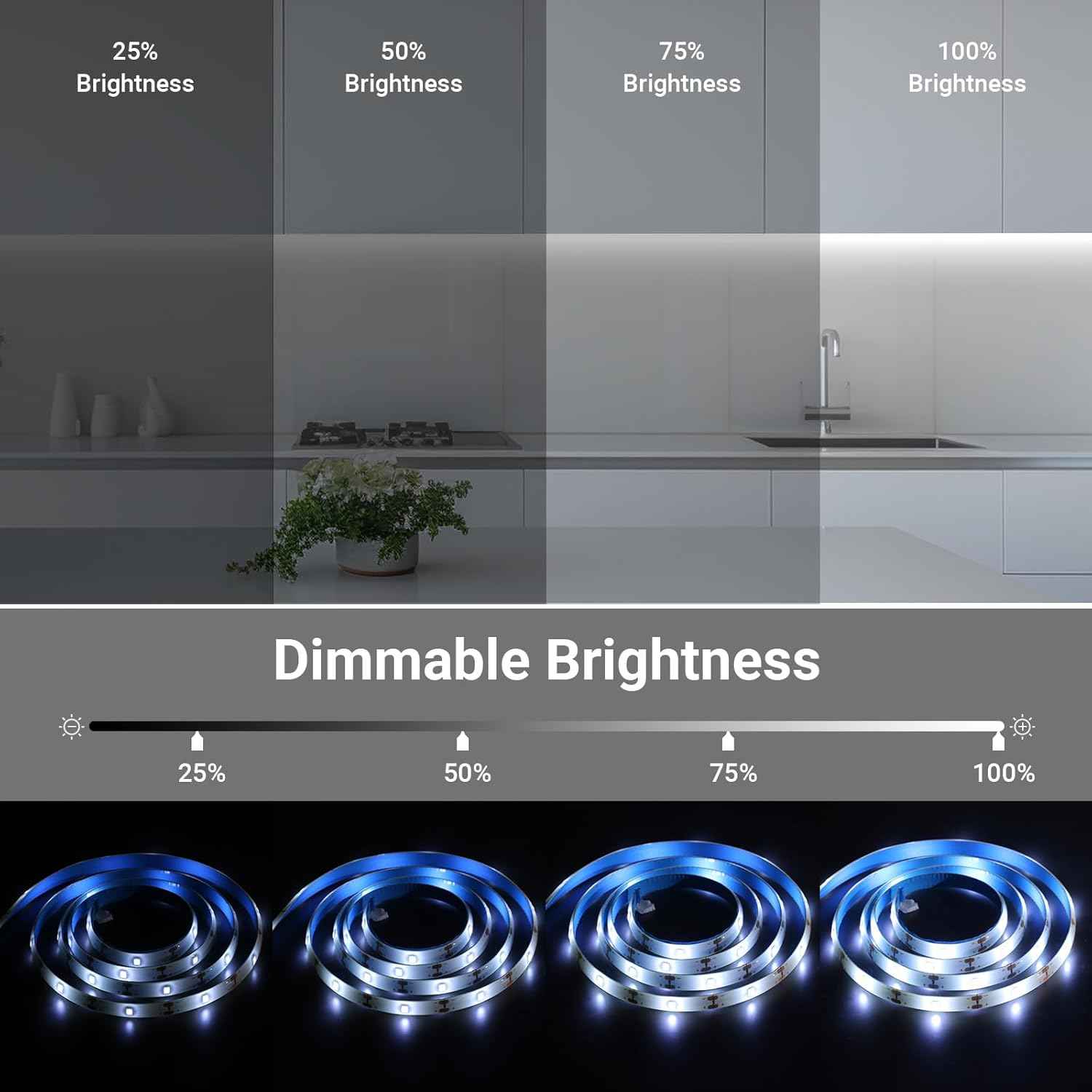 LumifyHome 3.3FT LED Strip Light – Living Room Aesthetic Glow for Shelves, TV Backlight, and Vanity