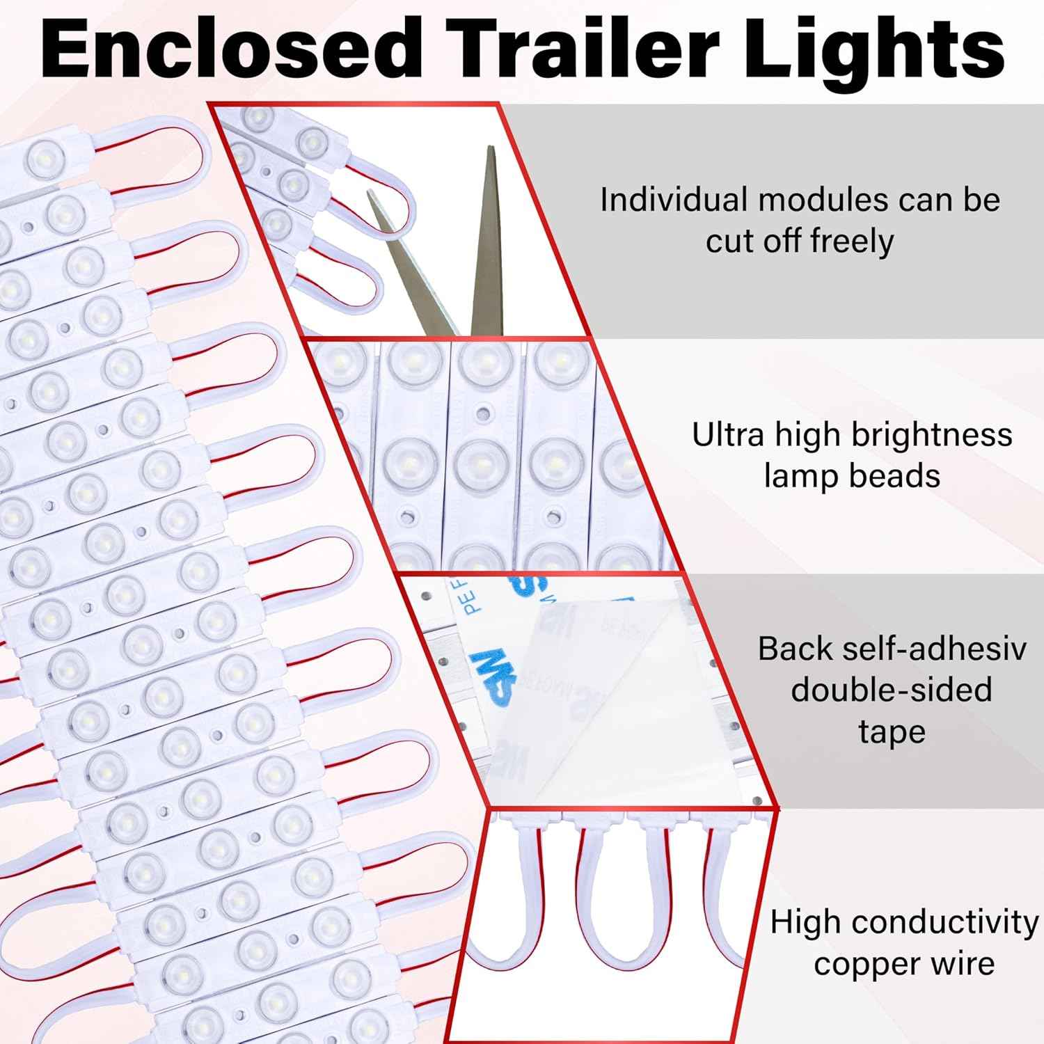 Bright Way Cargo Van LED Light Strip – Bright Ceiling Illumination for Electricians, Plumbers, and Delivery Drivers