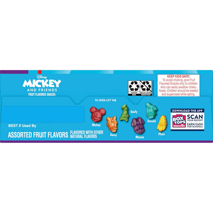 Disney Mickey and Friends Fruit Snacks, 22 Pouch Better for You Kids Treat with Real Fruit Juice and Vitamin C