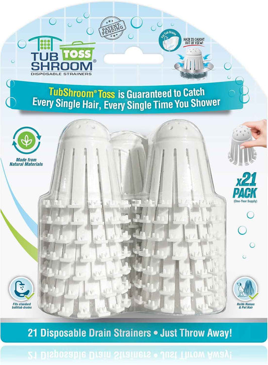 TubShroom Toss 21pk - Thoughtful Housewarming Gift for New Homeowners Dealing With Slow Drains