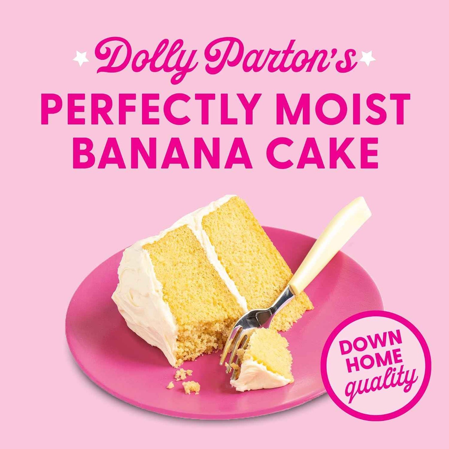 Duncan Hines Dolly Parton's Favorite Banana Flavored Cake Mix, 15.25 oz. – Time-Saving Baking Shortcut for Family Kitchens
