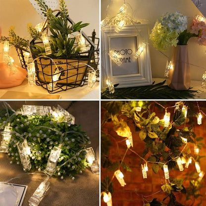 Dopheuor Photo Clip String Lights – Safe Nursery Wall Decor with Battery Powered LED Glow