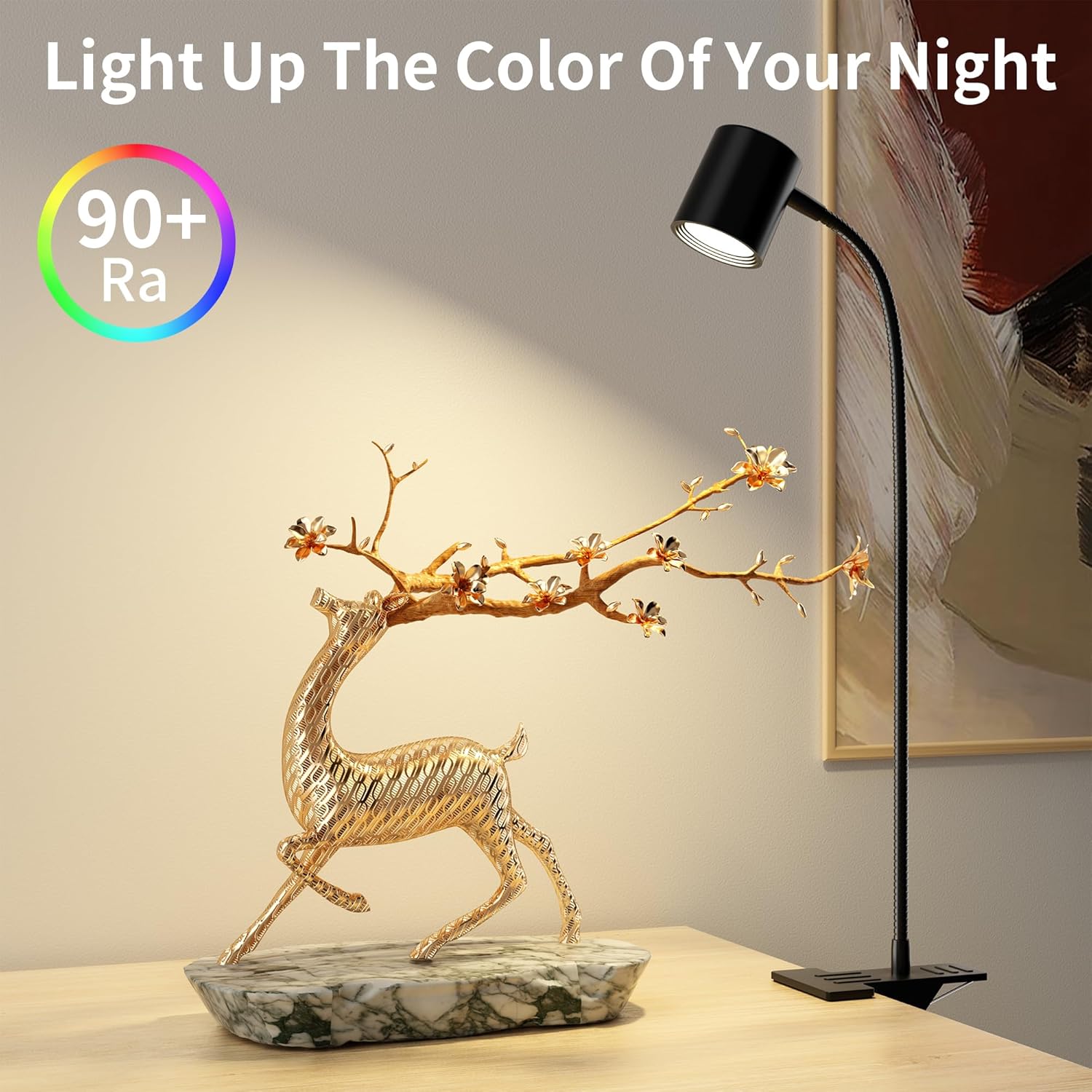 Dott Arts Desk Lamp – Stylish Clip-On Reading Light for Cozy Bedrooms, 7 Color Finishes