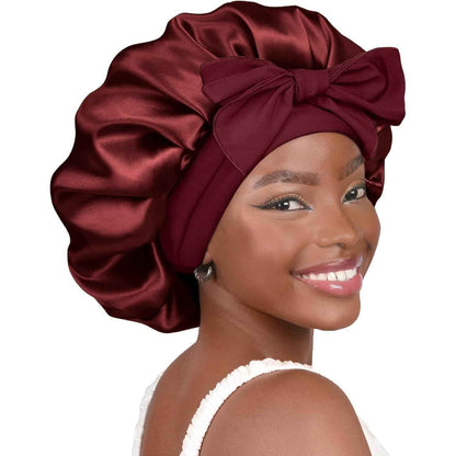 YANIBEST Neutral-Toned Satin Sleep Bonnet – Minimalist Hair Accessory for the Capsule Wardrobe and Less-Is-More Lifestyle