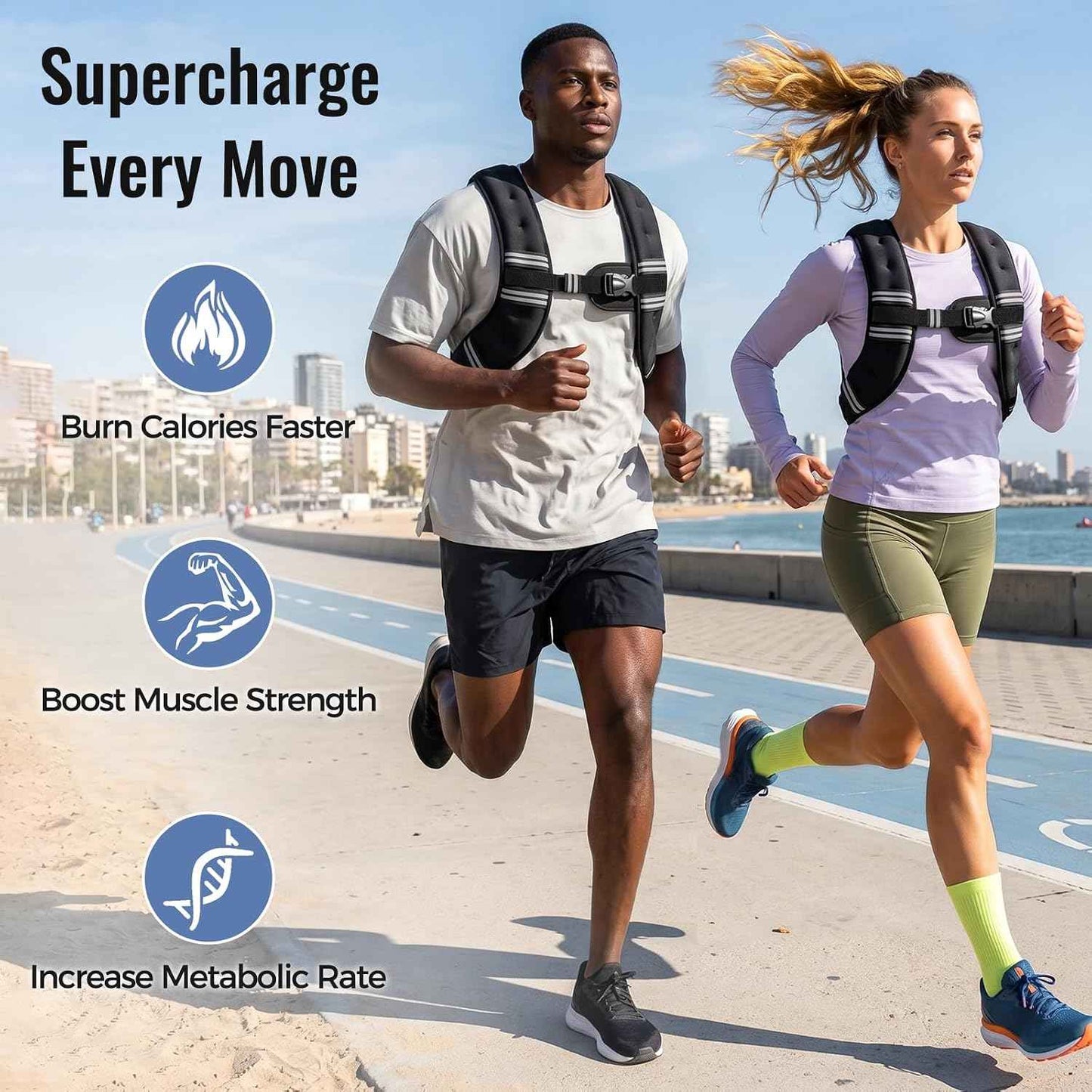 Weighted Vest – Mindful Strength Building for Home Wellness Routines, Comfortable Neoprene for Walking Therapy