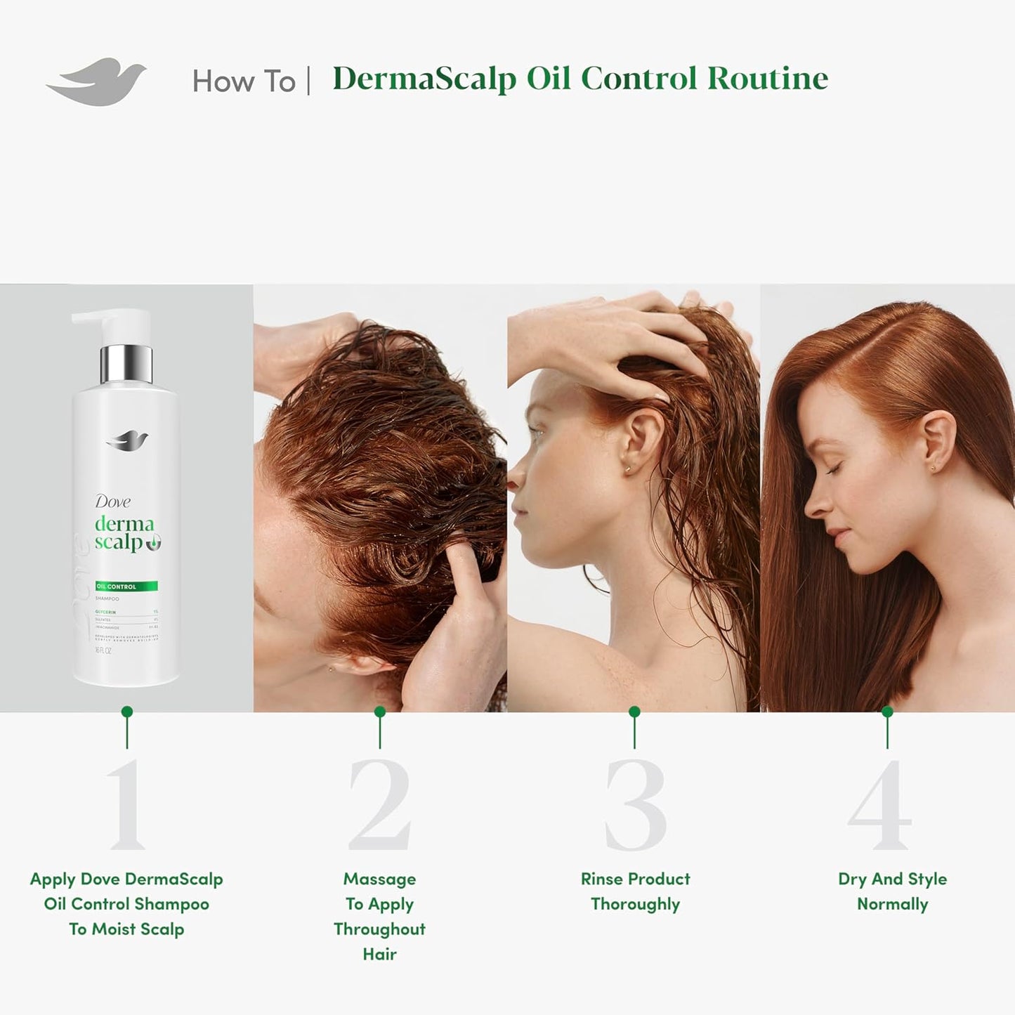 Dove Derma Scalp Oil Control Shampoo – Non-Irritating Wash Safe for Sensitive Skin Routines