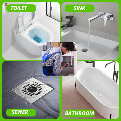 Drain Snake Set - Minimalist Drain Cleaning Tool for Kitchen Sink and Bathroom Sink Clogs