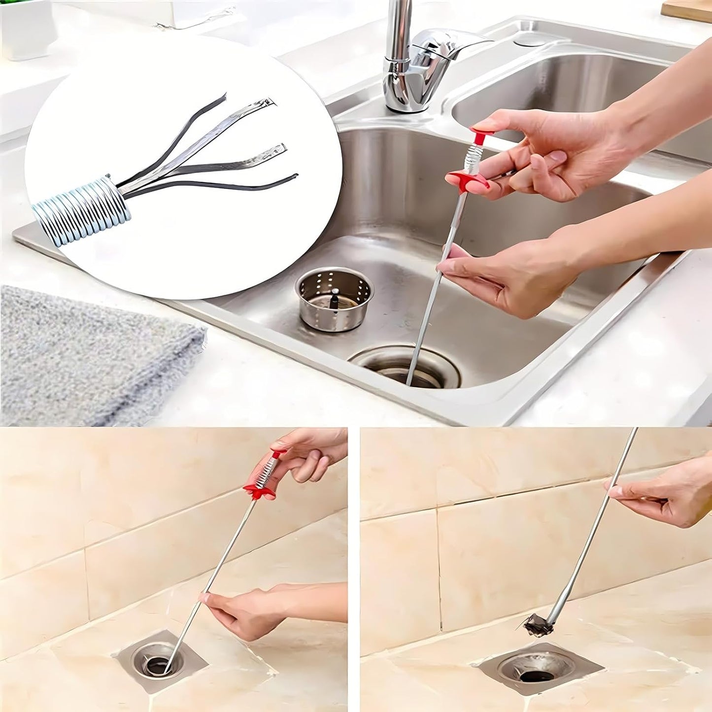 DrainWorx Drain Snake – Minimalist Drain Cleaning Tool for Clutter-Free Homes