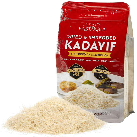 Eastanbul Kataifi Shredded Fillo Dough – Pre-Chopped Baking Staple for Quick Viral Dessert Content Creation, Dubai Chocolate Bar Ingredient, 170g