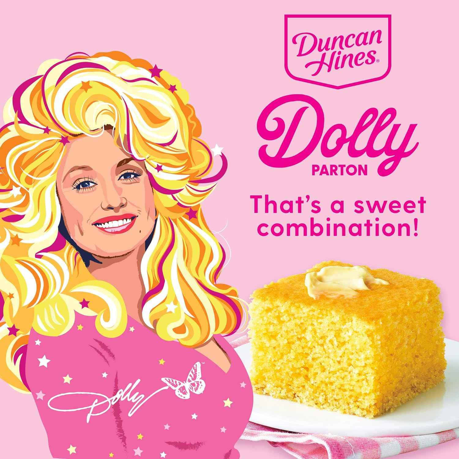 Duncan Hines Dolly Parton Sweet Cornbread Mix, 16 oz – Housewarming Gift for Friends Who Love Comfort Food