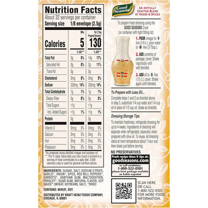 Good Seasons Italian Dressing Mix – Backyard Grilling Marinade Seasoning for Chicken and Vegetables, 4 ct Packets