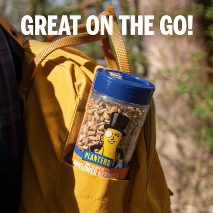 PLANTERS Pop & Pour Sunflower Seeds – Thoughtful Snack Gift for Dad and Grandpa, Resealable 4 Jar Pack
