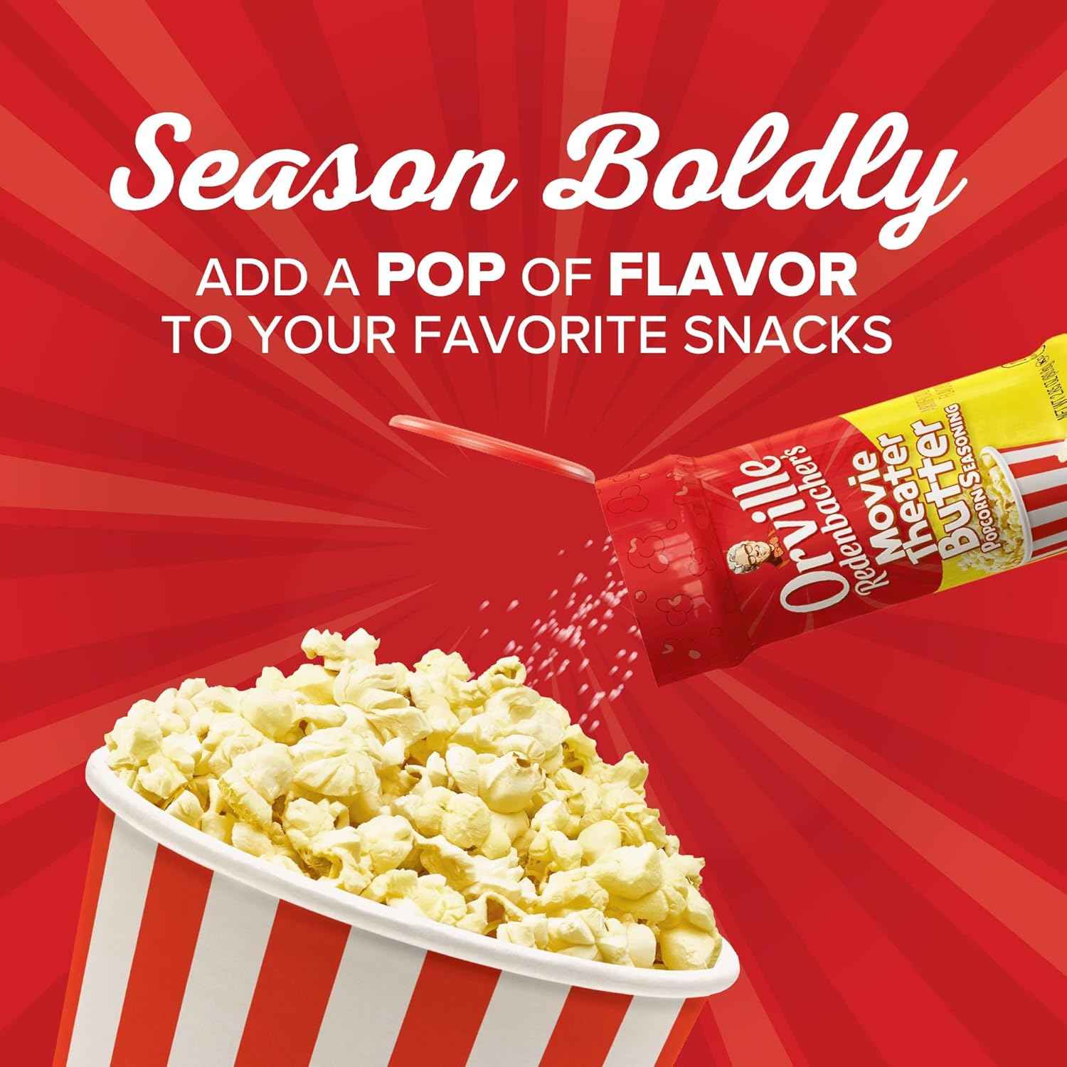 Orville Redenbacher's Popcorn Seasoning Movie Theater Butter 2.4 oz - Thoughtful Gift for Popcorn Lovers and Movie Buffs