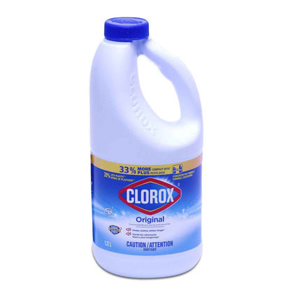 Clorox Concentrated Liquid Bleach with Cloromax Technology for Busy Home Office and Laundry Routines, Removes 70% More Stains Than Detergent Alone, 2 Pack of 43 fl oz