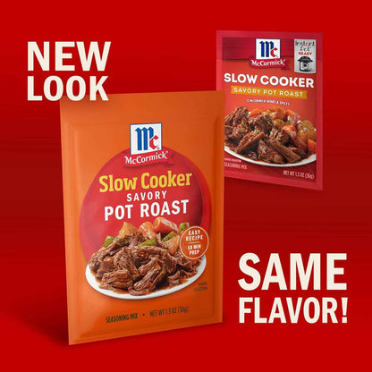 McCormick Slow Cooker Savory Pot Roast Seasoning – No MSG Comfort Food for Mindful Family Eating