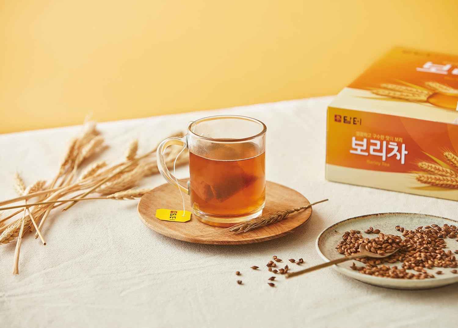 Damtuh Korean Barley Tea Boricha – Travel-Friendly Caffeine-Free Brew for Camping and Patio Mornings, 50 Bags