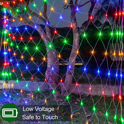 Brightown Battery Net Lights 5x5 ft – Aesthetic Indoor Decor for Reading Nook and Fireplace Mantle with 12 Modes