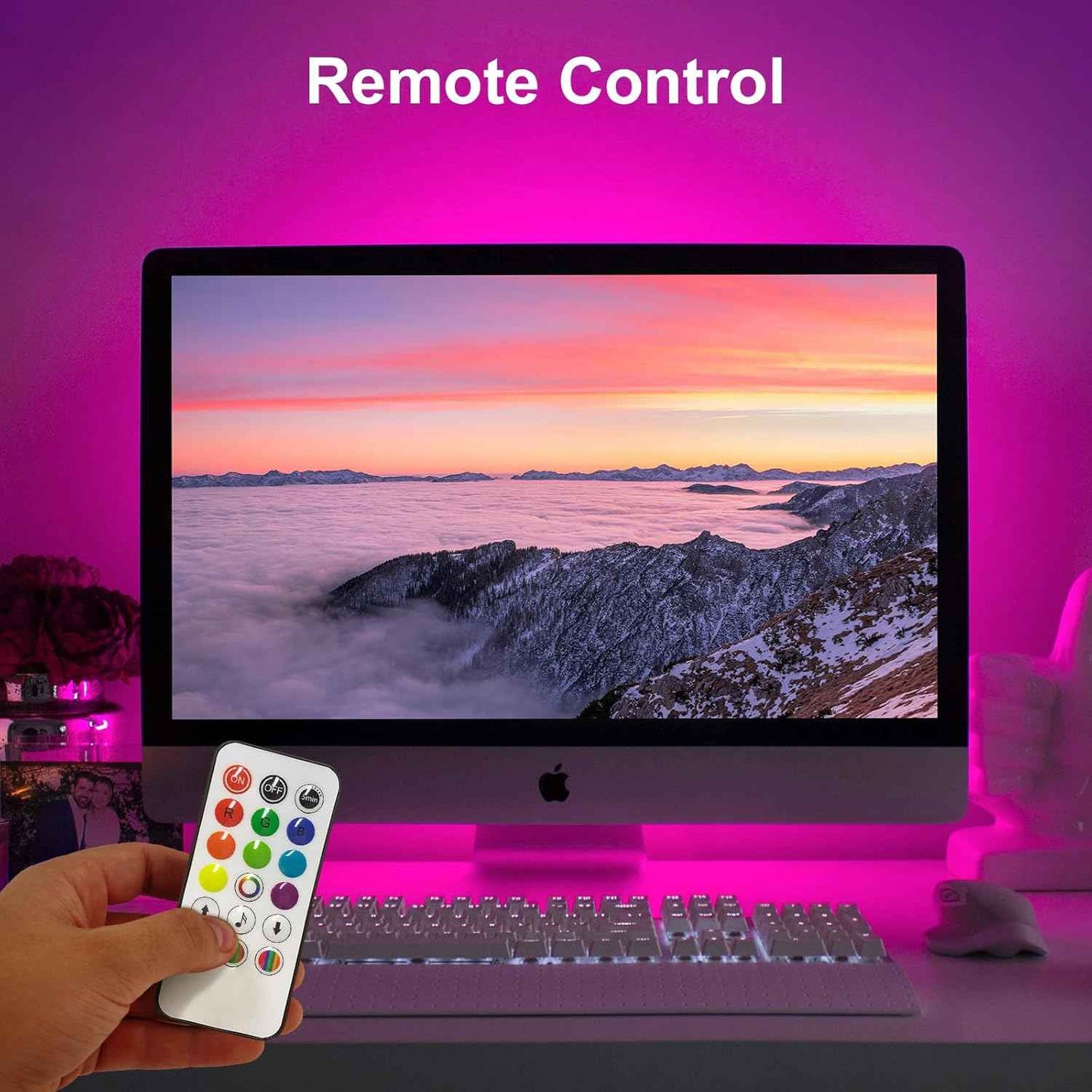 GiftBrand RGB Light Bar – Home Office Desk Ambience, USB Powered Bias Light for Long Work Sessions