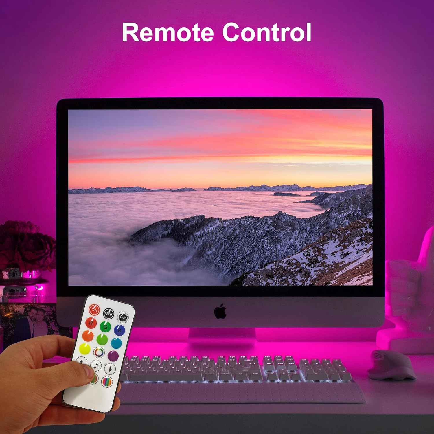 GiftBrand RGB Light Bar – Home Office Desk Ambience, USB Powered Bias Light for Long Work Sessions
