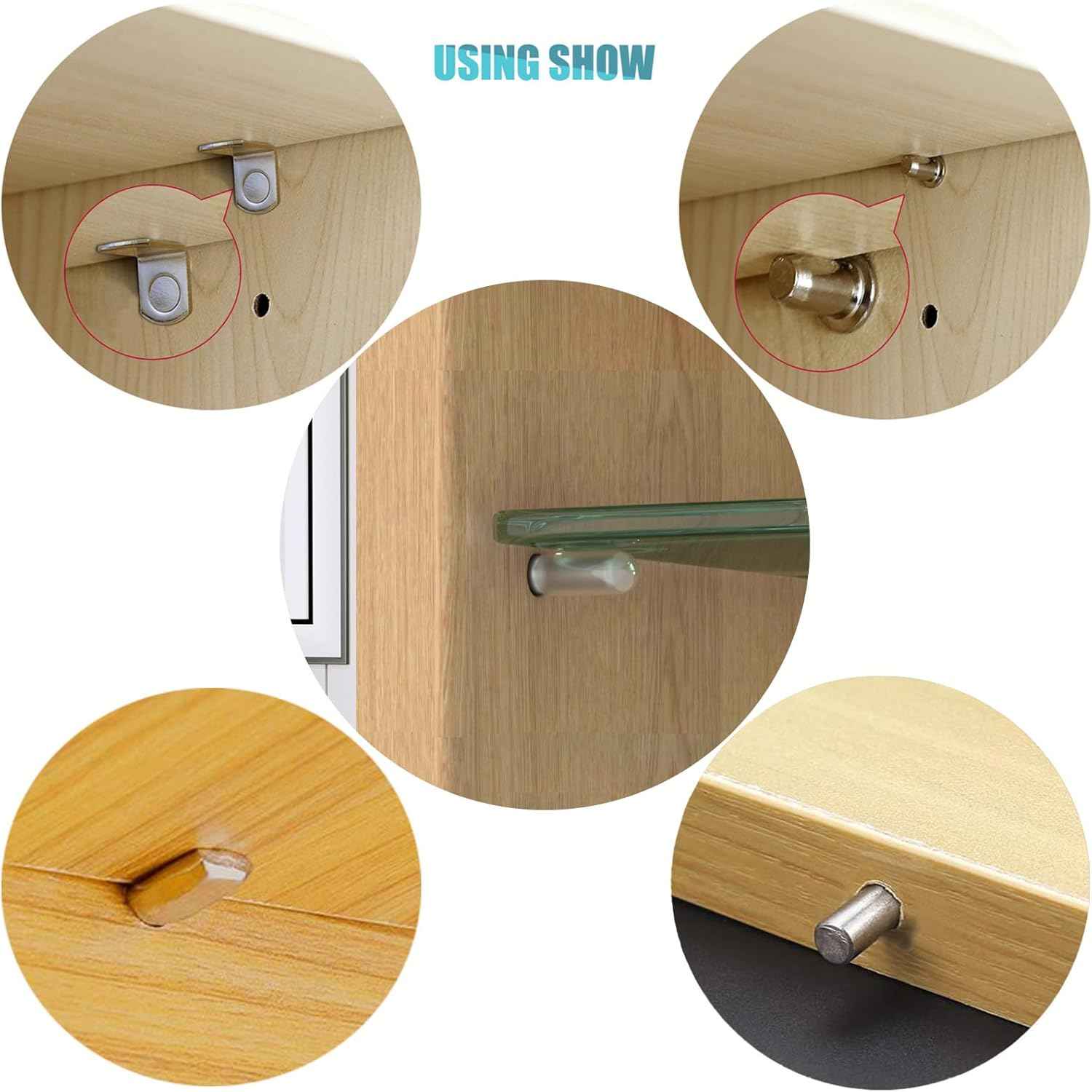 Krysalid Decor Shelf Pin Kit - Clean Polished Nickel Cabinet Hardware for Clutter-Free Built-In Storage