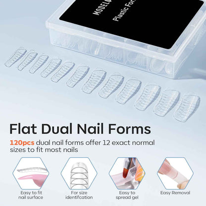 Modelones Poly Gel Slip Solution Bottle with Dual Brush – Valentine's Day Gift for Her Home Nail Studio