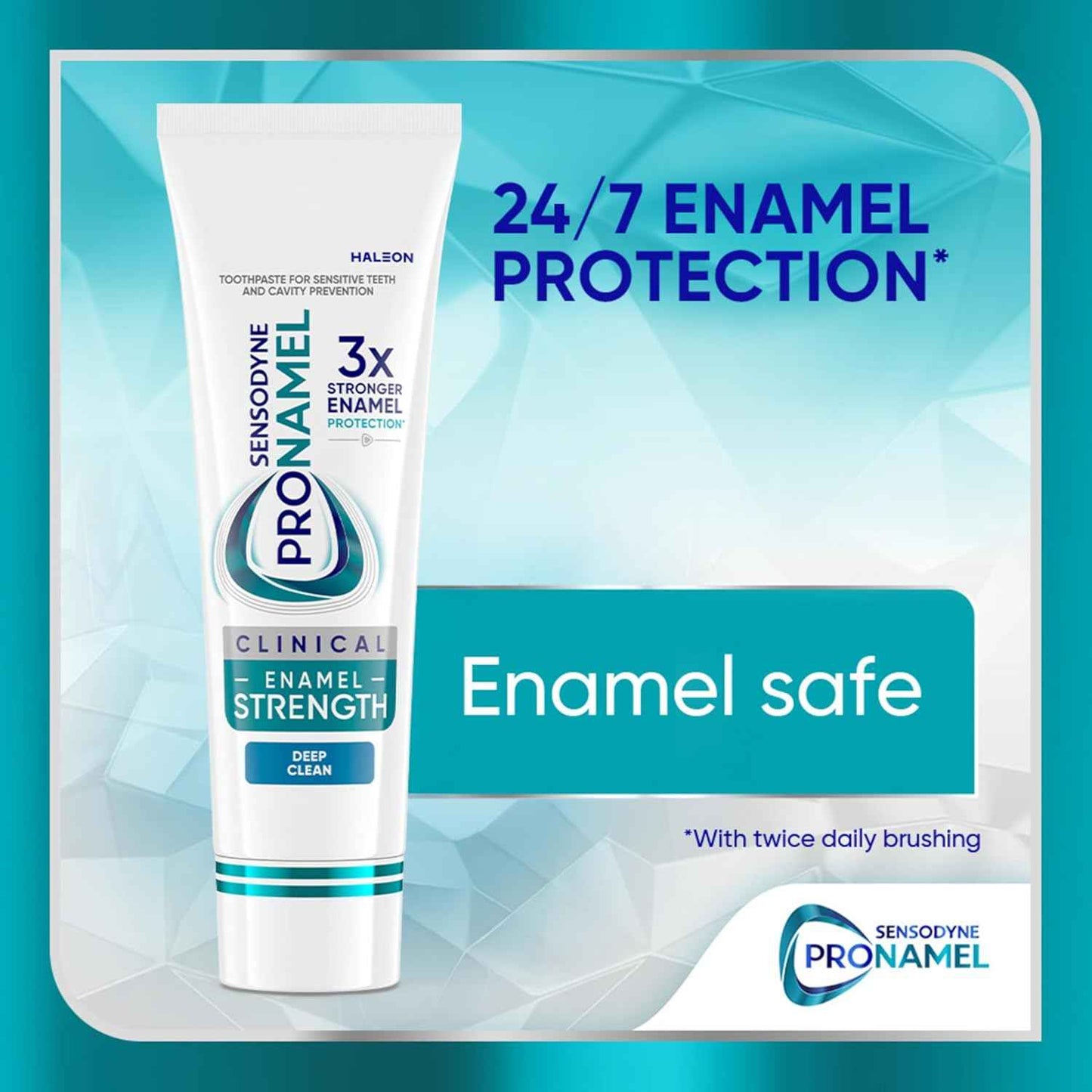 Sensodyne Pronamel Clinical Enamel Strength Toothpaste for Morning and Night Self-Care Ritual, Deep Clean Mint for Acid Erosion Defense