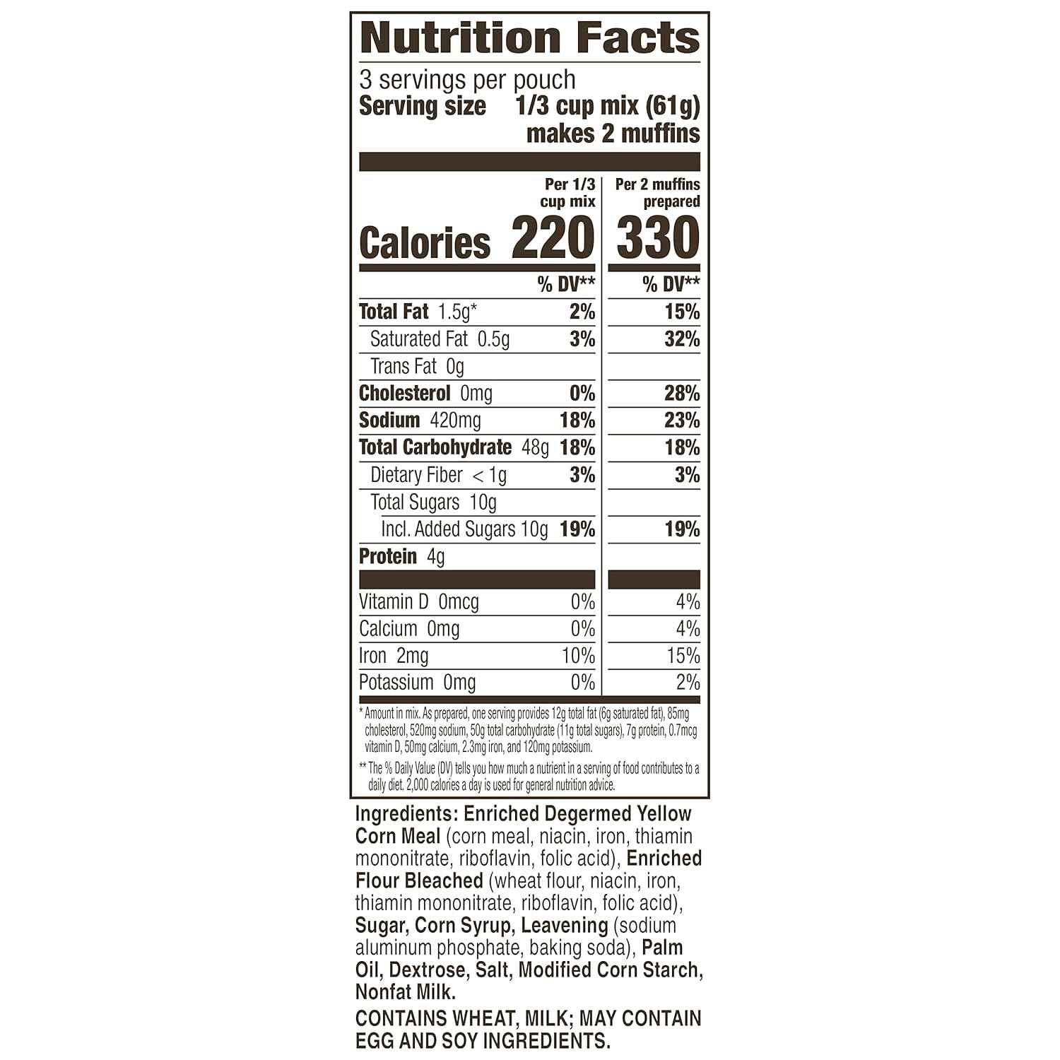Betty Crocker Cornbread and Muffin Baking Mix, 6.5 oz (Pack of 9) – Easy Weeknight Side Dish for Picky Eaters