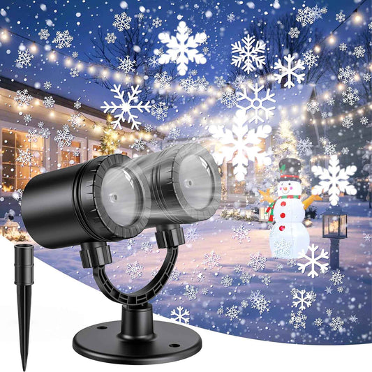 MuliVid Snowfall LED Projector – Stylish Indoor Home Decor for Holiday Season, Four Dynamic Patterns for Cozy Atmosphere
