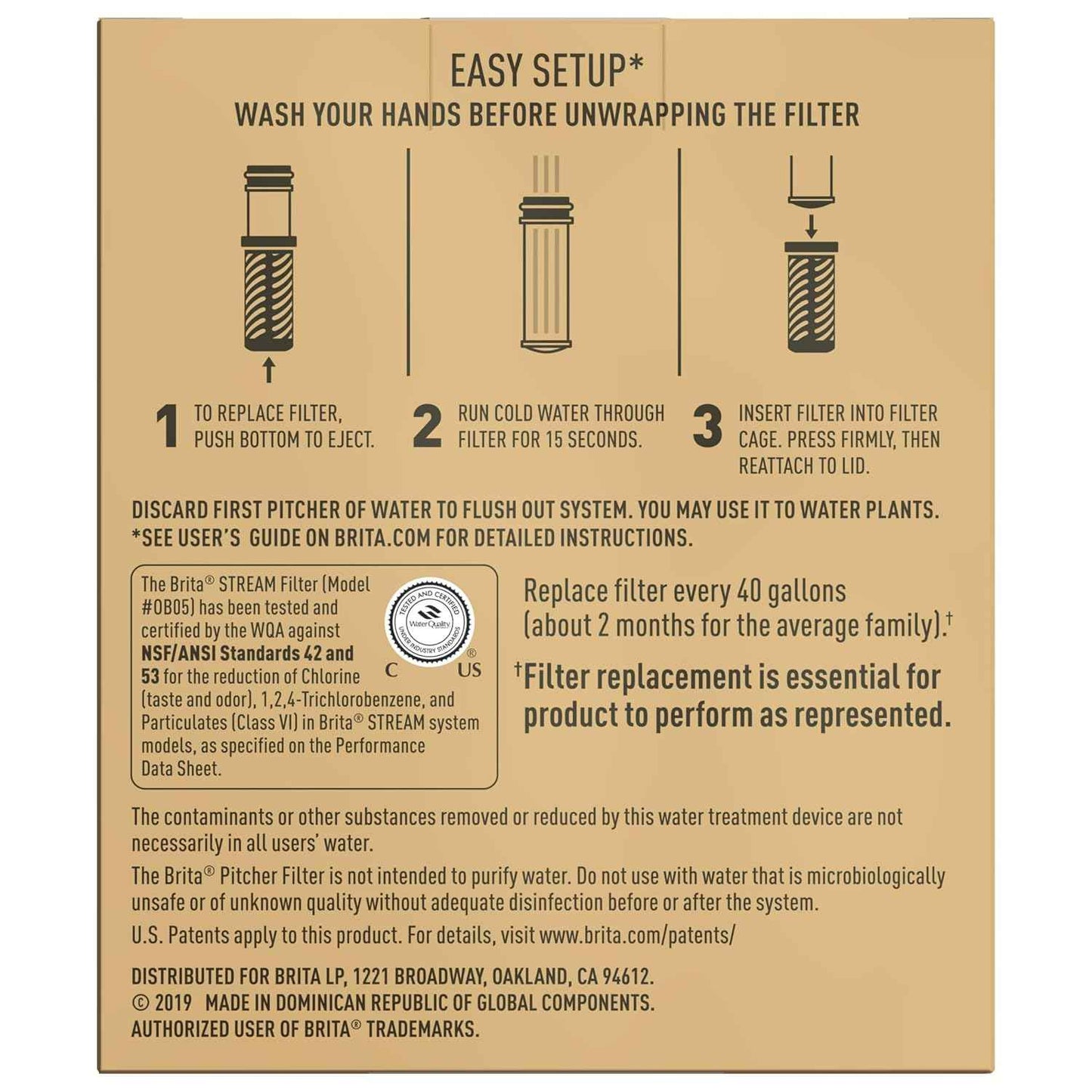 Brita Stream Pitcher Water Filter for Clean Hydration Station at Home Office, BPA-Free and Fluoride-Preserving Wellness Essential