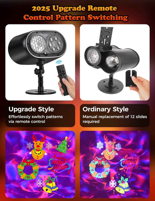 AIMENGME LED Projection Light – Camping and Backyard Ambiance, IP65 Waterproof Holiday Light Show