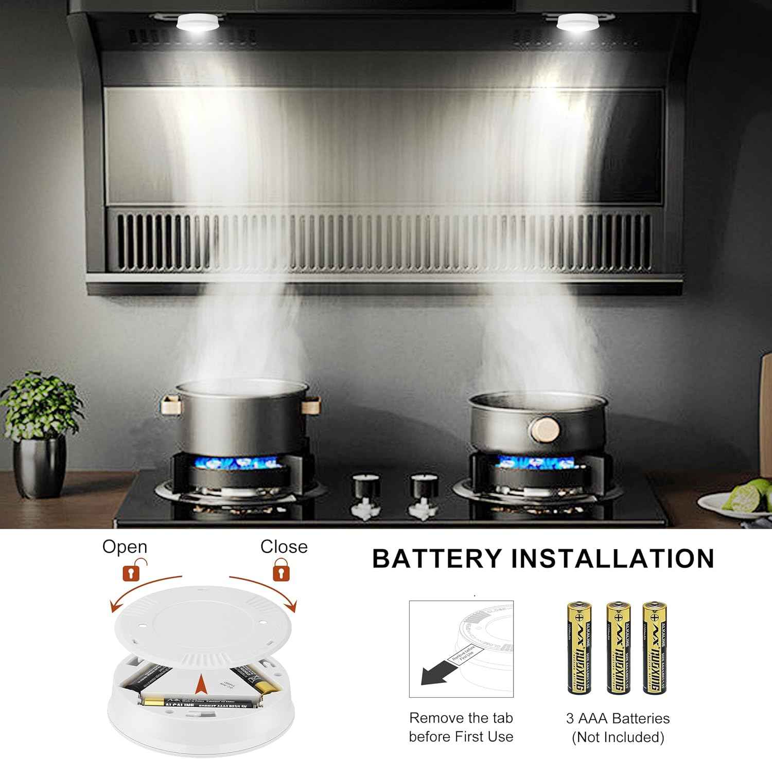 BIGMONAT LED Puck Light – Intentional Warm White Glow for Minimalist Closets and Pantries, Tool-Free Touch Mount