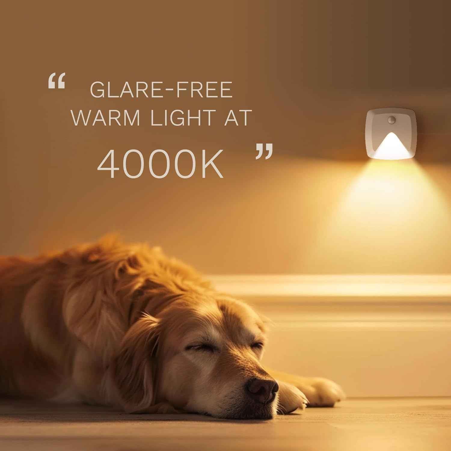 Aurora Glow Battery-Powered Motion Night Lights – Fire-Free Fall Prevention for Seniors Aging in Place