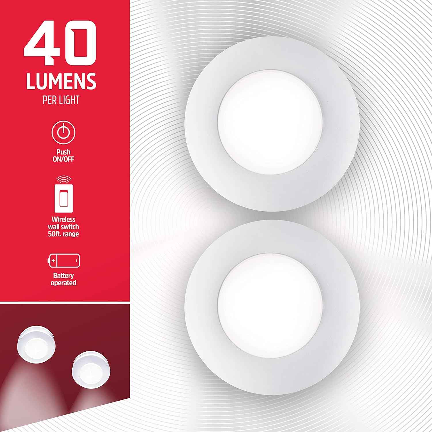 Energizer LED Puck Lights – Thoughtful Housewarming Gift for New Homeowners, 2 Pack