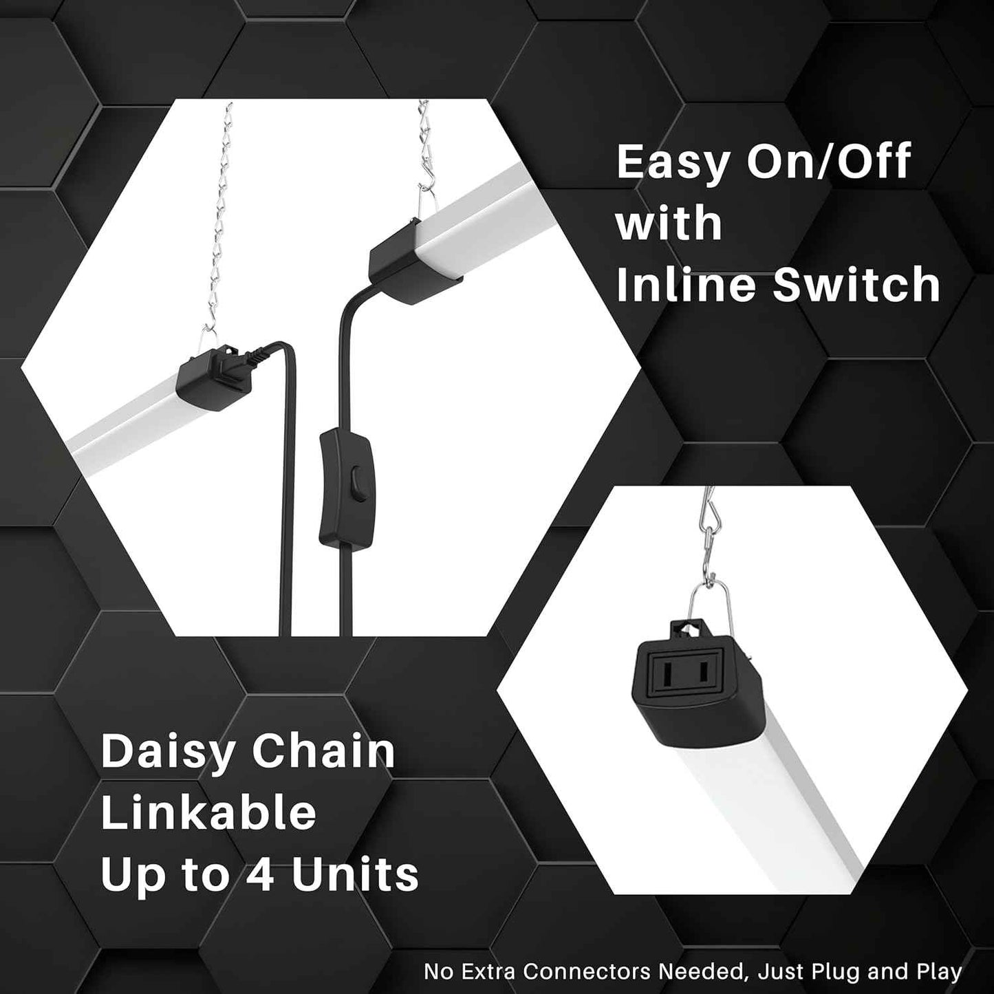 Quarterback 4FT LED Shop Light 1.42 Inch Slim Profile for Clean Garage Ceiling 40W 5000K