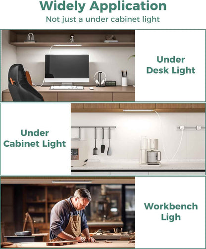 ASOKO ETL Certified Under Cabinet Light – Cool-to-Touch LED Bar Safe for Kitchens, Kids, and Laundry Rooms