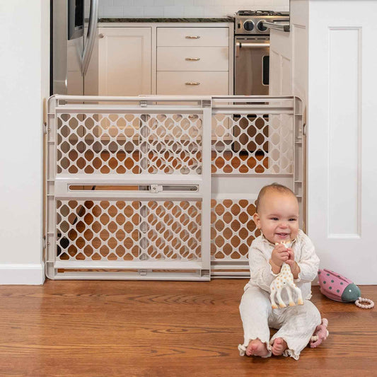 Toddleroo by North States Supergate Ergo Baby Gate – Top of Stairs Safety Barrier with Hardware Mount for Fall Prevention