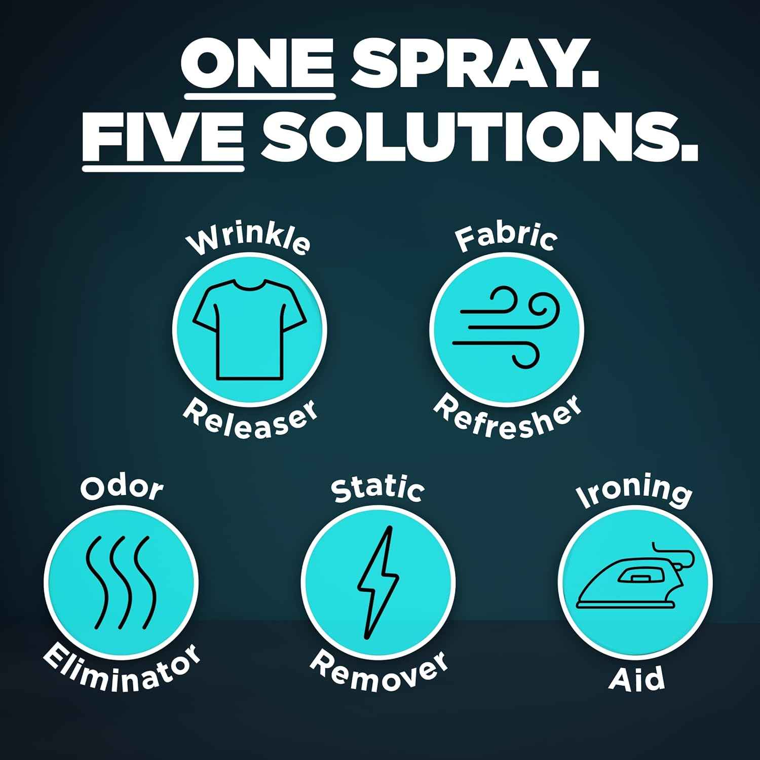 Downy Wrinkle Releaser Spray – Home Office Touch-Up for Busy Commuters, All-In-One Wrinkle and Odor Fix