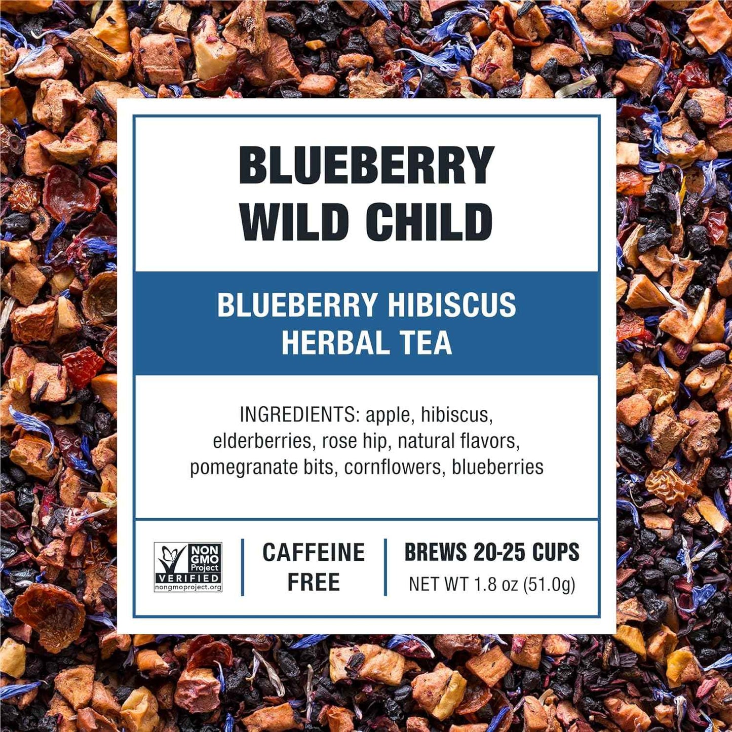 Tiesta Tea Blueberry Wild Child Loose Leaf – Clean-Ingredient Herbal Tea for Intentional Kitchens and Clutter-Free Pantries, 25-Cup Pouch