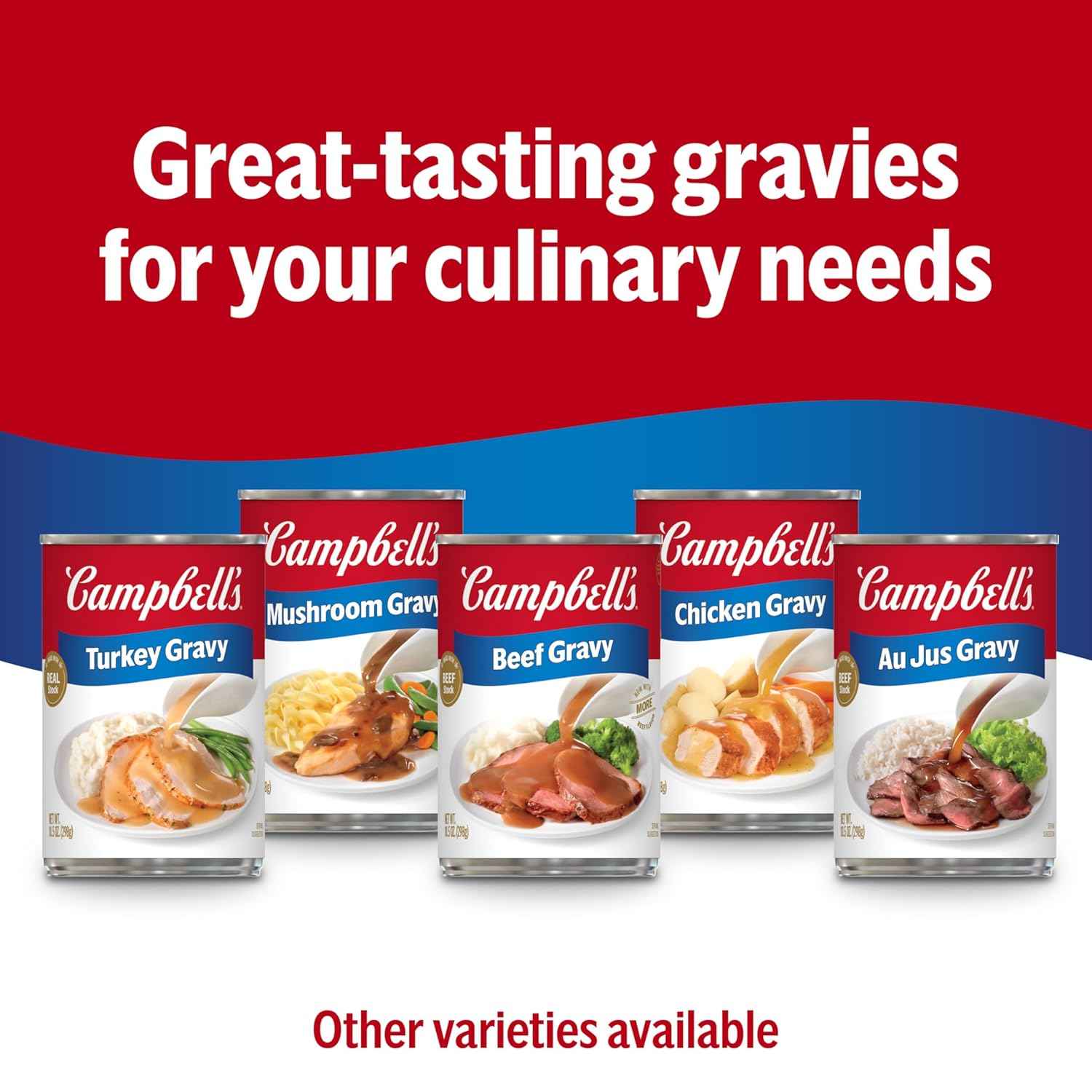 Campbell's Country Style Sausage Gravy, 13.8 oz Can – Kid-Friendly Sausage Gravy for Biscuits, Hash Browns, and Eggs