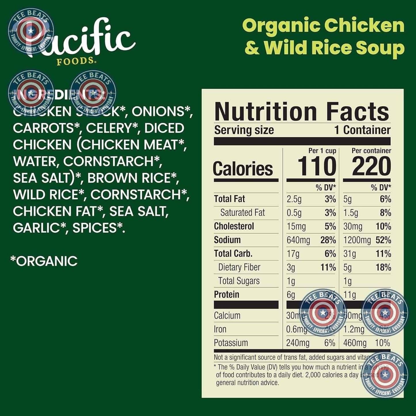 Pacific Foods Organic Chicken and Wild Rice Soup, 16.3 oz Can – Gluten-Free Family Dinner Base for Weeknight Tables