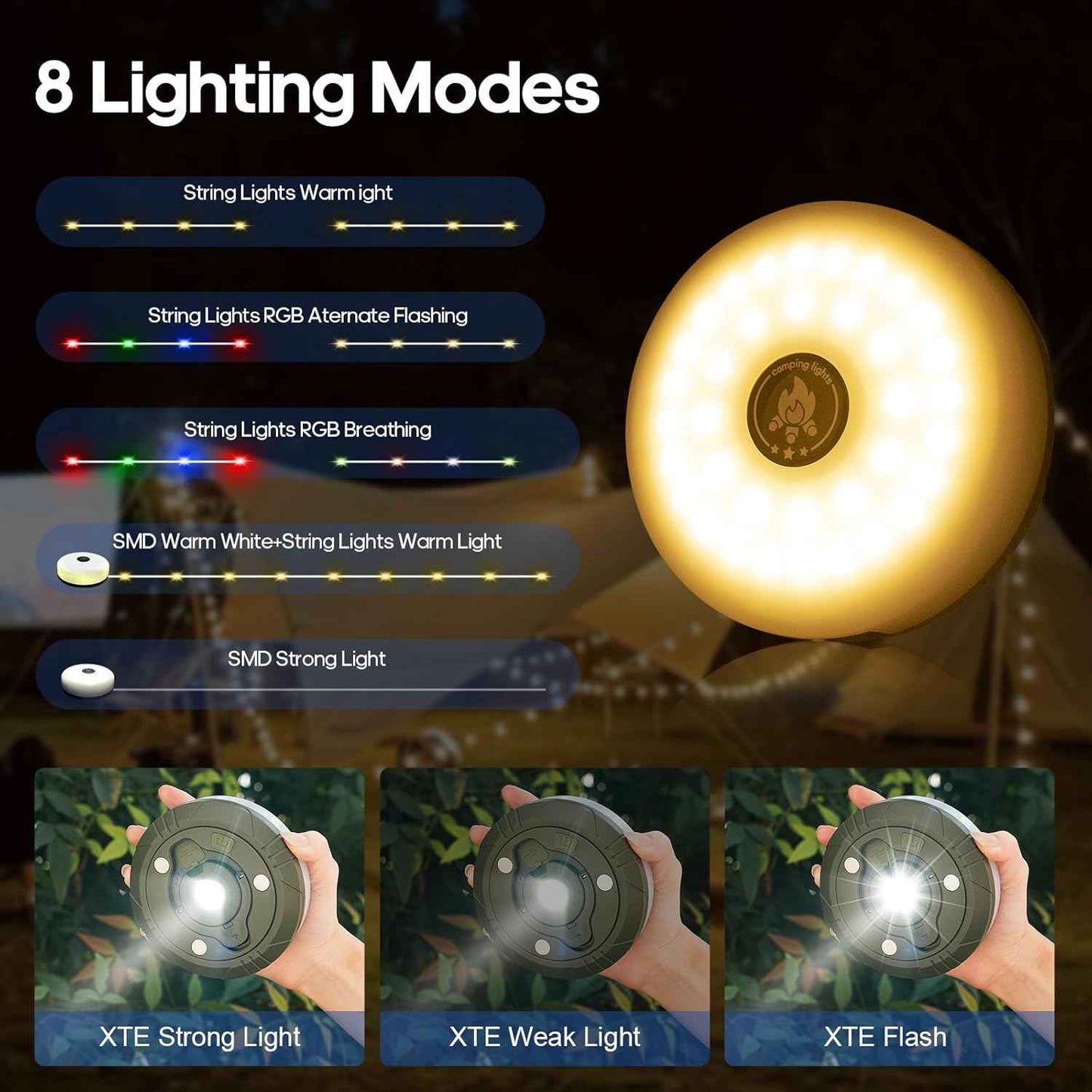 DGE Kids Room String Lights – Cool-to-Touch 32.8ft LED Strip with 8 Modes for Nursery and Playroom
