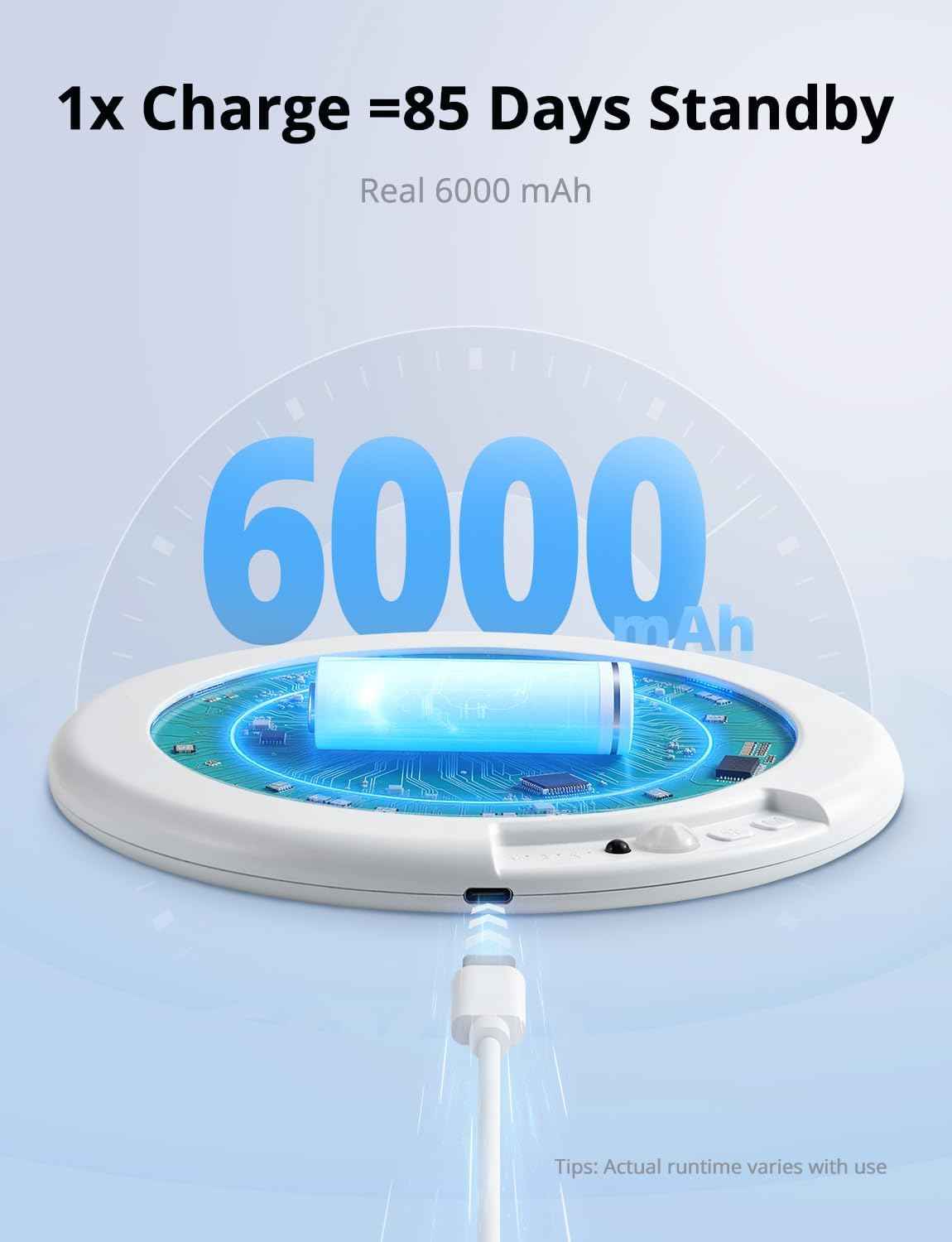 Combuh Cordless Magnetic Ceiling Light – Clutter-Free Wireless Fixture for Intentional Renter Living, No Drill or Wiring