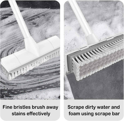 BOOMJOY Extendable Deck Scrubber with Scraper Edge – Durable Outdoor Brush for Camping and Backyard Surfaces