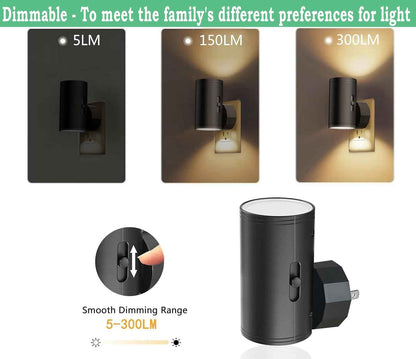 GEPLAD Plug-in LED Night Light – Dusk-to-Dawn Sensor Nightlight for Safer Stairways, Hallways, and Bedrooms