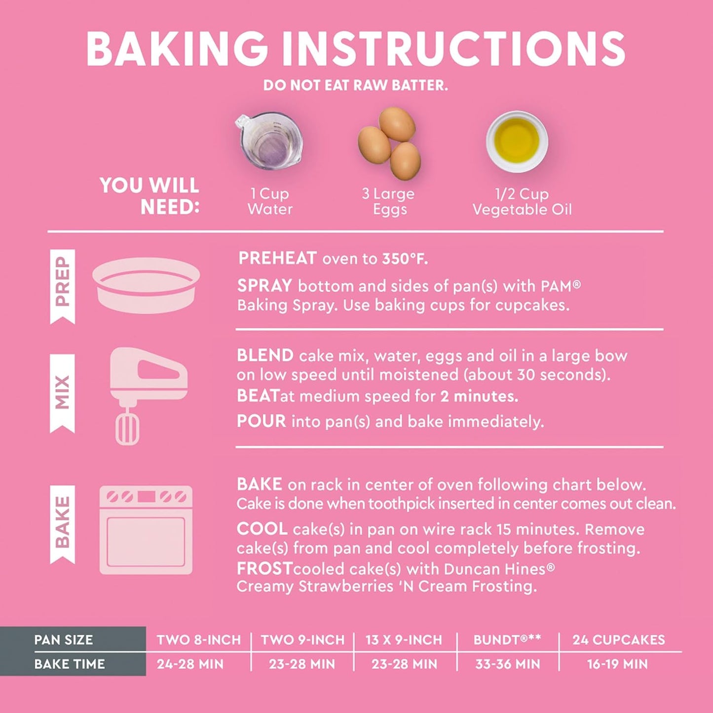 Duncan Hines Signature Strawberry Cake Mix – Easy Family Birthday Dessert for Children's Celebrations