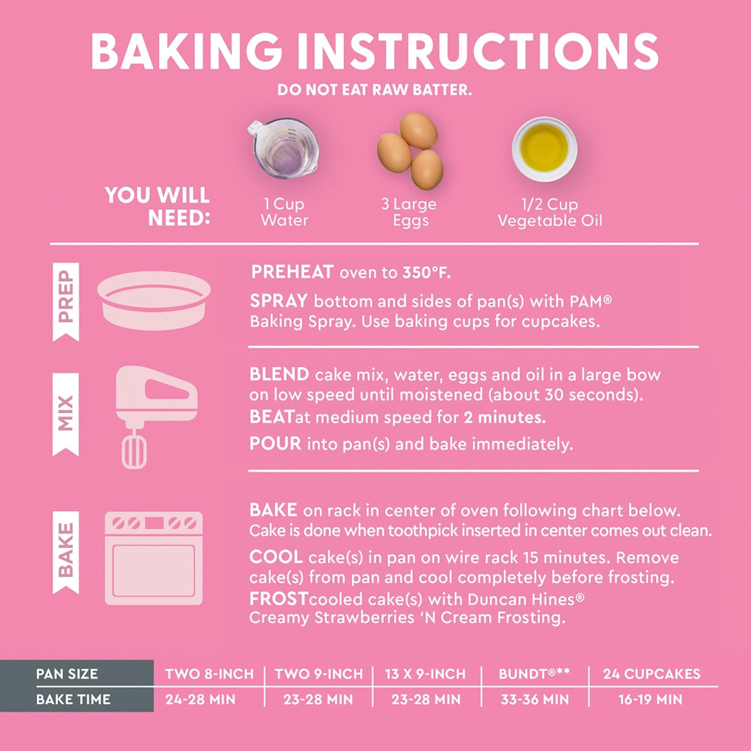 Duncan Hines Signature Strawberry Cake Mix – Easy Family Birthday Dessert for Children's Celebrations