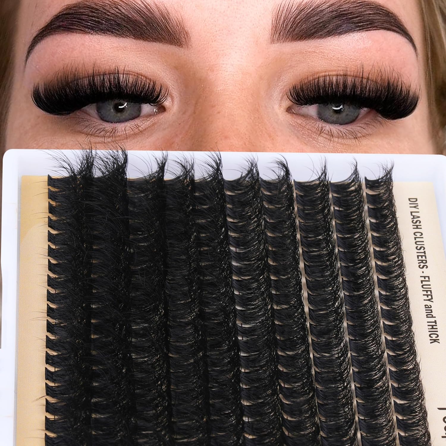 DIY_Eyelash_Extension_Kit_Volume_Fluffy_Lash_Clusters_Kit_10-18mm_Thick_Lash_Extensions_180D_Individual_Eyelashes_Extensions_Kit_with_Lash_Bond,_Lash_Remover,_Lash_Applicator_Makeup_Gentle_Cosmetic